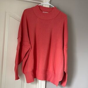 Knit coral sweater